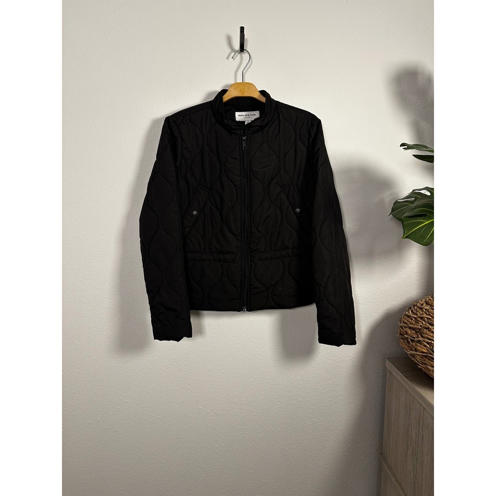 MARC NEW YORK JEANS‎ Black Quilted Bomber Jacket Womens Size Small